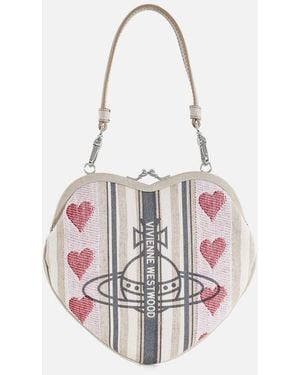 Vivienne Westwood Belle Heart Frame Jacquard Purse - Pink