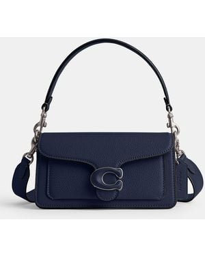 COACH Tabby 20 Pebble-grain Leather Shoulder Bag - Blue