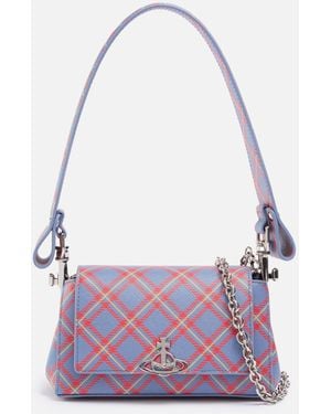 Vivienne Westwood Hazel Saffiano-effect Small Handbag - Purple