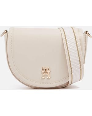 Tommy Hilfiger City Summer Faux Leather Saddle Bag - White