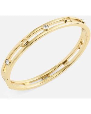 COACH Signature C Gold-tone Bangle Bracelet - Metallic