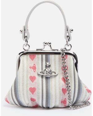 Vivienne Westwood Mini Granny Twill Bag - White