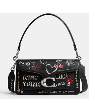 COACH Sketch Print Tabby Shoulder Bag 26 - Black
