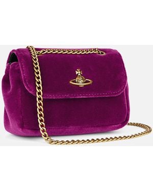 Vivienne Westwood Velour Small Chain Purse - Purple