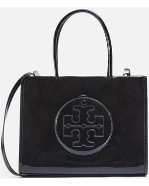 Tory Burch Ella Bio Patent Small Tote Bag - Black