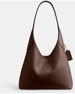 COACH Brooklyn 28 Leather Shoulder Bag - Brown