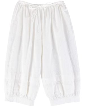 My Mum Made It Sail Pleat Pants - White