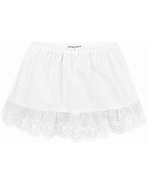 My Mum Made It Lace Mini Skirt - White