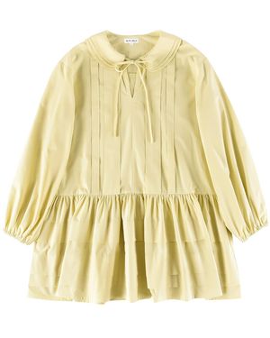 My Mum Made It Tiered Collar School Dress - Metallic
