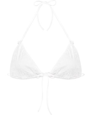 MY MUM MADE IT pty ltd Lace Tie Bikini Top - White
