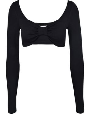MY MUM MADE IT pty ltd Bow Ultra Crop - Black