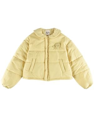 My Mum Made It Rosette Puffer Jacket - Metallic