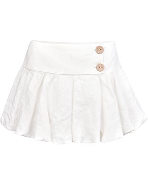 MY MUM MADE IT pty ltd Bubble Hem Mini Skirt - White