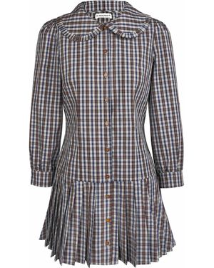 MY MUM MADE IT pty ltd Pleat Shirt Dress - Gray