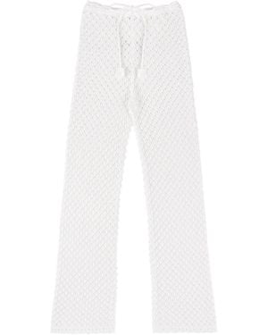 My Mum Made It Daisychain Knit Pants - White