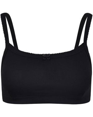 MY MUM MADE IT pty ltd Lace Tank Crop - Black