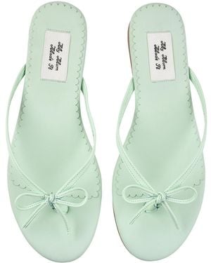 My Mum Made It Ribbon Stitch Flip Flops - Green