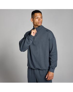 Mp Camiseta Con Cremallera De 1/4 Teo Para Hombre De - Azul