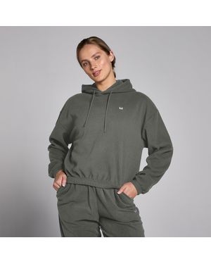Mp Sudadera De Forro Polar Con Capucha Para Mujer De - Gris