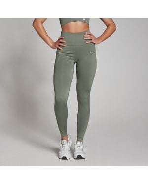 Mp Teo Rib Seamless Leggings - Green