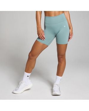 Mp Pantalón Corto Sin Costuras De Talle Medio Teo Para Mujer De - Azul