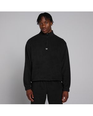 Mp Forro Polar Con Cremallera De 1/4 Para Hombre De - Negro