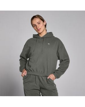 Mp Sudadera De Forro Polar Con Capucha Para Mujer De - Gris