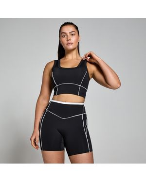 Mp Teo Contrast Texture Sports Bra - Blue