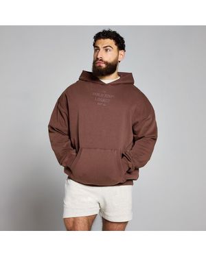 Mp Origin Washed Graphic Hoodie - Brown