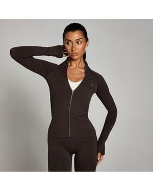 Mp Teo Ultra Seamless Zip Up Jacket - Black