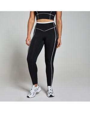 Mp Leggings Teo Contrast Texture Da Donna - Nero