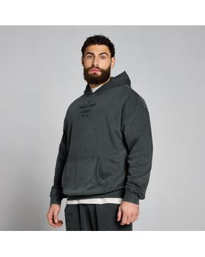 Mp Origin Washed Graphic Hoodie - Grey