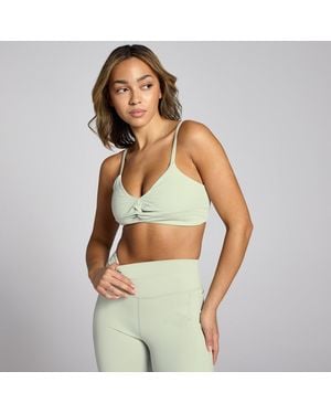 Mp Sujetador Deportivo Trenzado En La Parte Delantera Lifestyle Para Mujer De - Verde