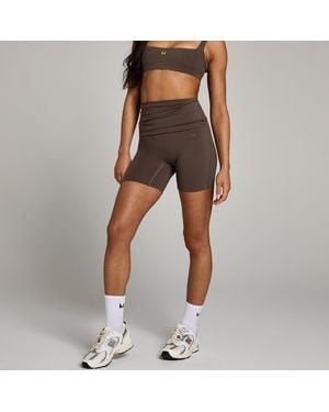 Mp Pantalón Corto Doblado Studio Para Mujer De - Marrón