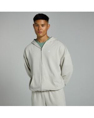 Mp Teo Zip Through Hoodie - Grey