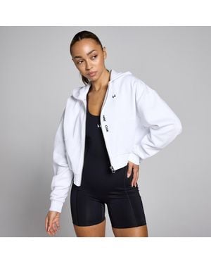 Mp Teo Zip Through Hoodie - White
