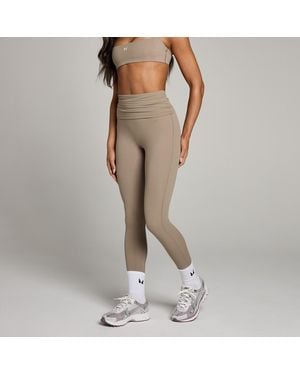 Mp Leggings Con Vita Ripiegata Studio Da Donna - Neutro