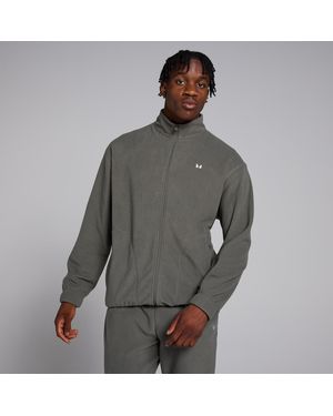 Mp Forro Polar Con Cremallera Integral Para Hombre De - Gris