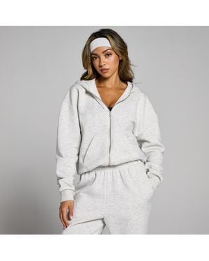 Mp Basics Zip Through Hoodie - Gray
