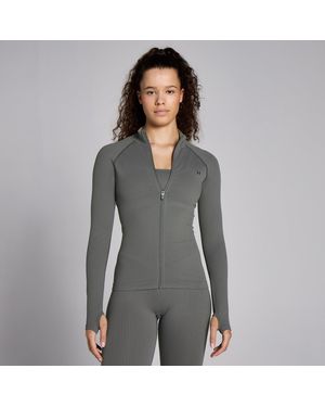 Mp Waffle Seamless Full Zip Jacket - Grey