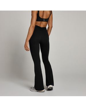 Mp Teo Ruched Front Flared Leggings - Black
