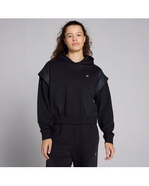 Mp Teo Graphic Crop Hoodie - Black