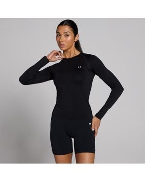 Mp Shape Seamless Long Sleeve Top - Black