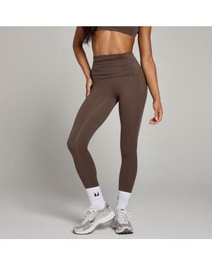 Mp Leggings Con Vita Ripiegata Studio Da Donna - Marrone