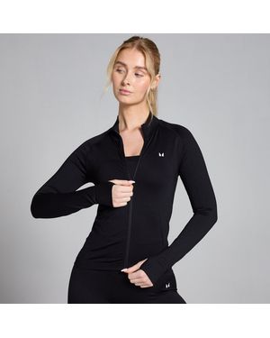 Mp Shape Seamless Zip Through Jacket - Black