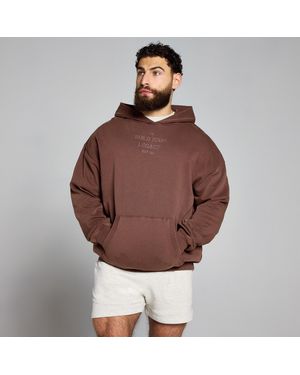 Mp Origin Washed Graphic Hoodie - Brown