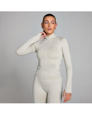 Mp Shape Seamless Zip Through Jacket - Grey