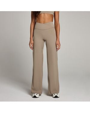 Mp Studio Cross Over Wide Leg Legging - Natural