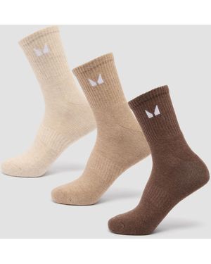 Mp Crew Socks (3 Pack) - Brown