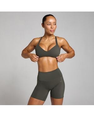 Mp Teo Twist Back Sports Bra - Grey